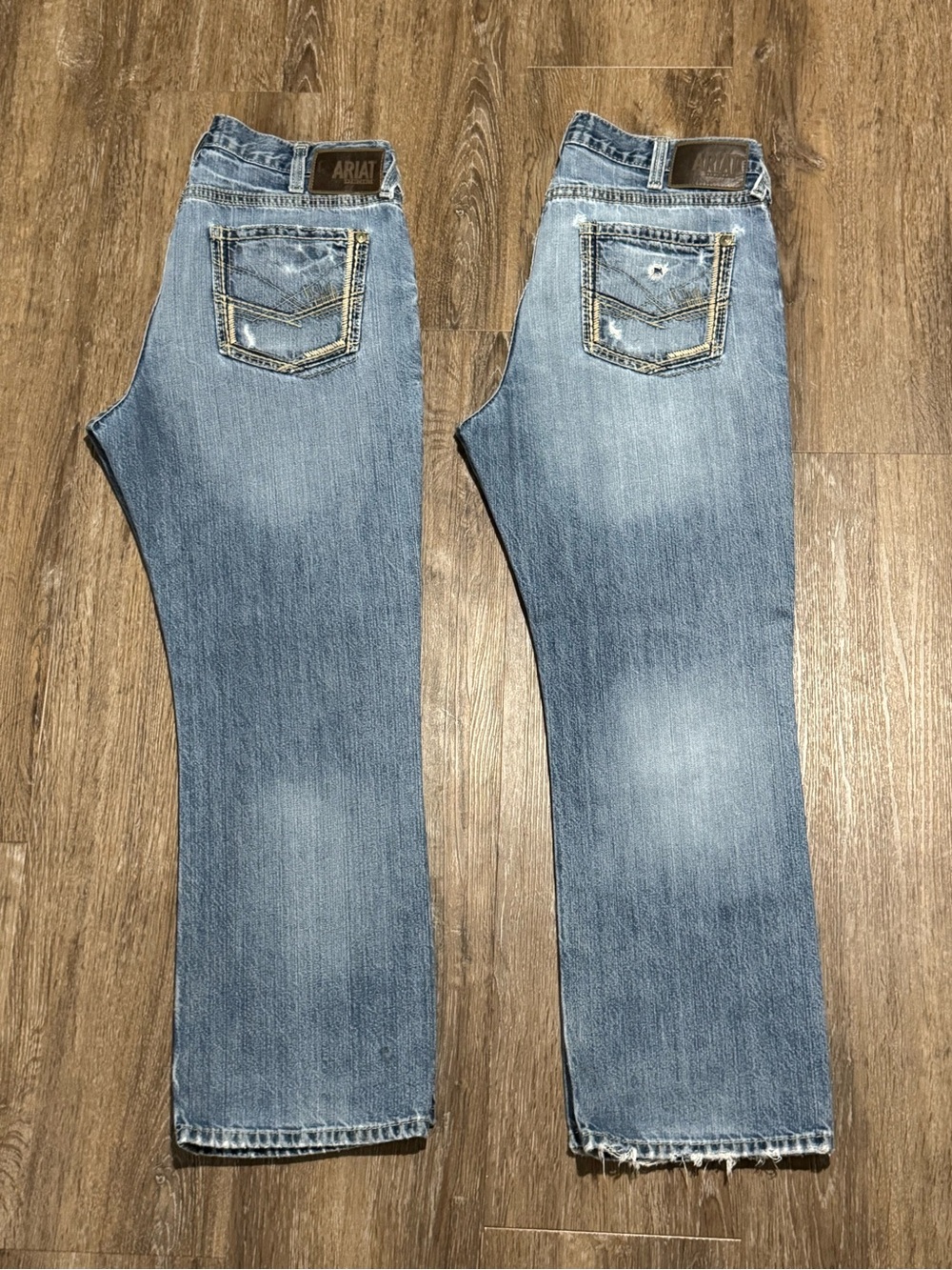 Ariat Men's Light Blue Bootcut Jeans with Faded Wash